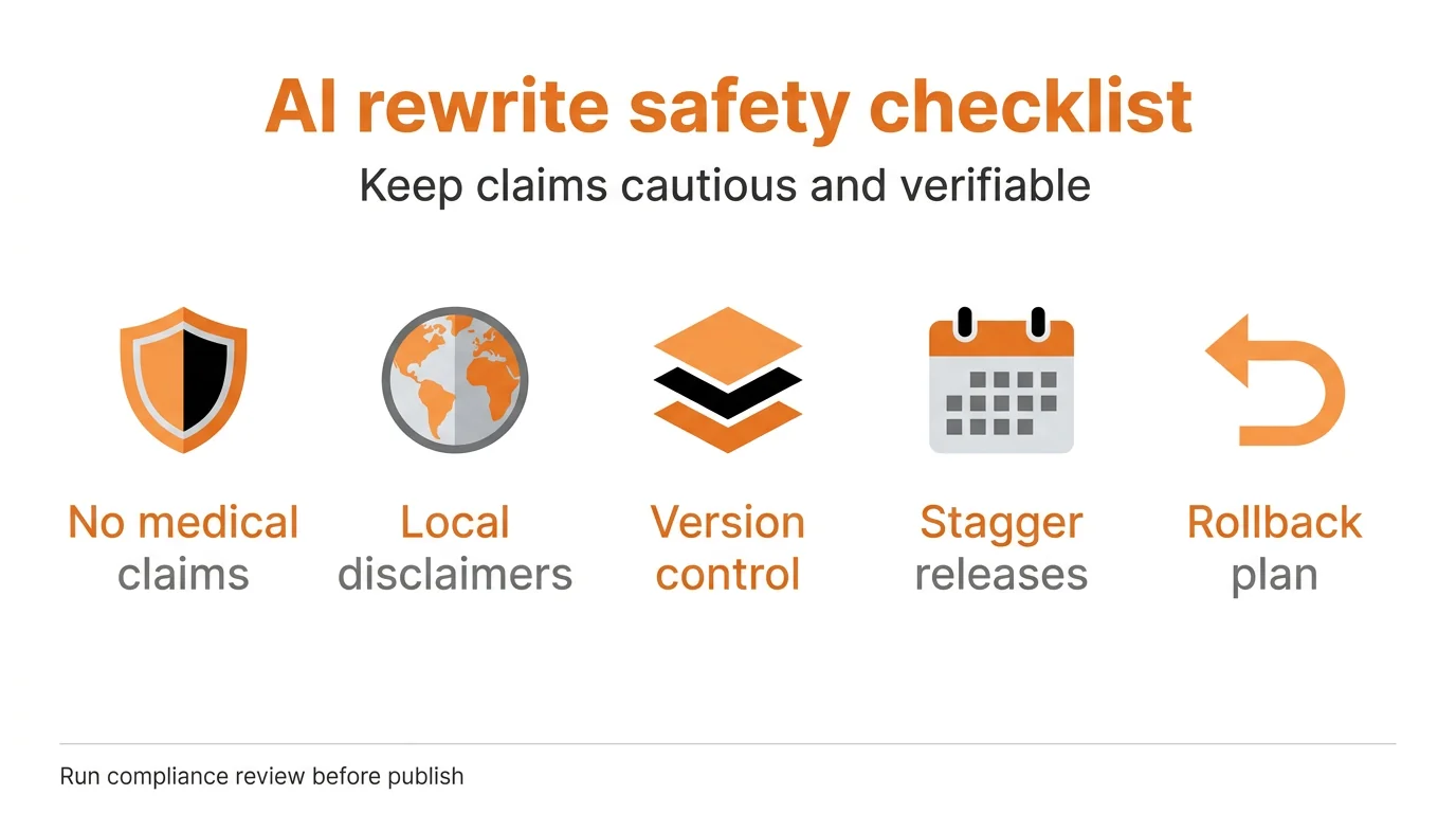 AI rewrite safety checklist