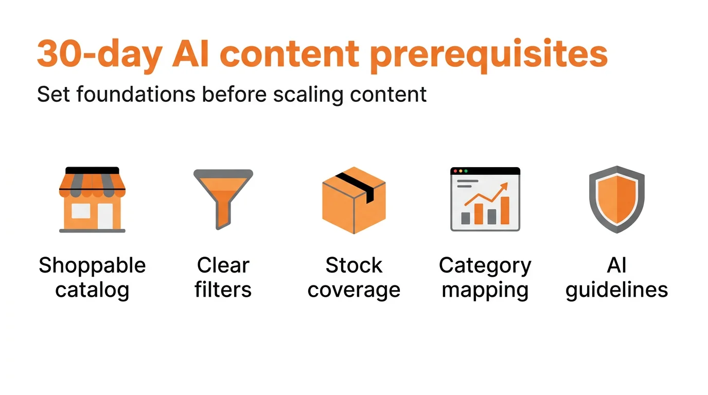 30-day AI content prerequisites