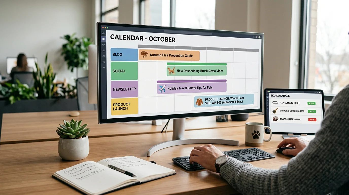 Automated Editorial Calendars for Pet Brands: Seasonal and SKU-Aware